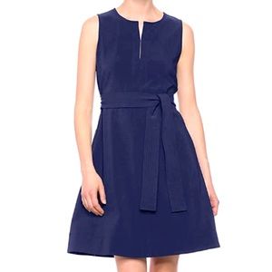 2/$30 LarkRo Belted Navy A Line Staple Classic